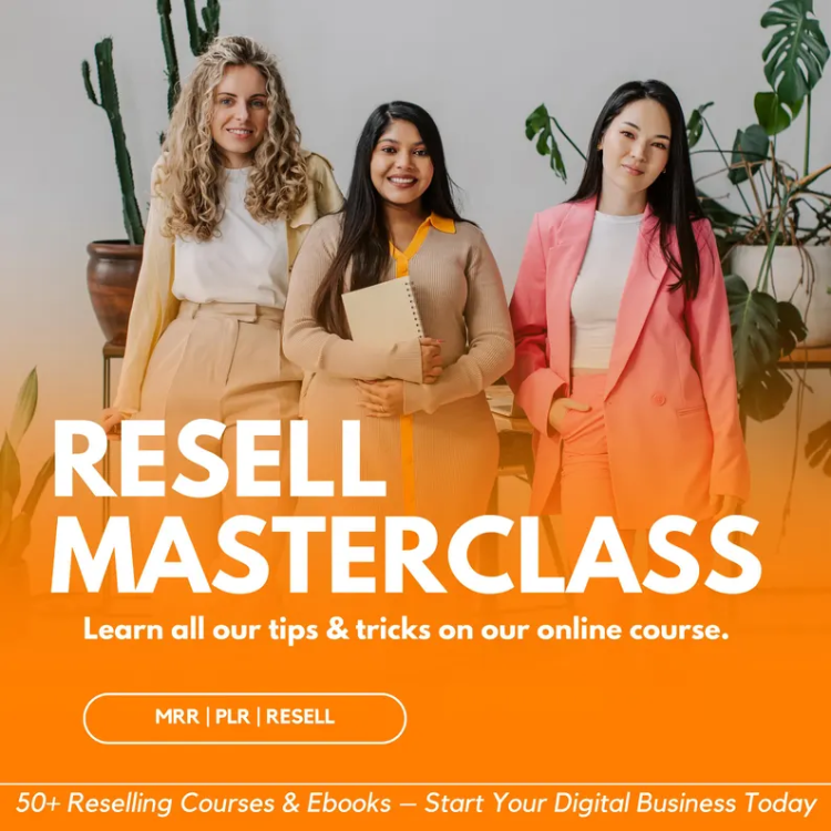 Reseller Masterclass: The Ultimate 50+ Course & eBook Bundle | Learn Proven Reselling Strategies, Earn with MRR/PLR Rights & Build a Scalable Business
