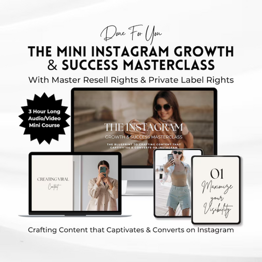 Instagram Growth Plan Mini-Course: Master Resale Rights (MRR) and Private Label Rights (PLR) | Instagram and Social Media Tips/Tricks.